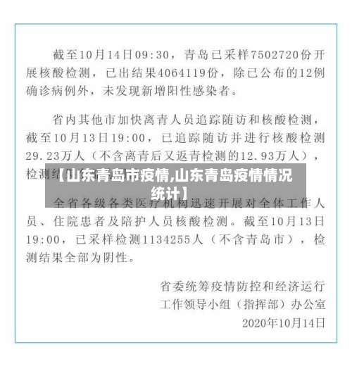 【山东青岛市疫情,山东青岛疫情情况统计】-第1张图片