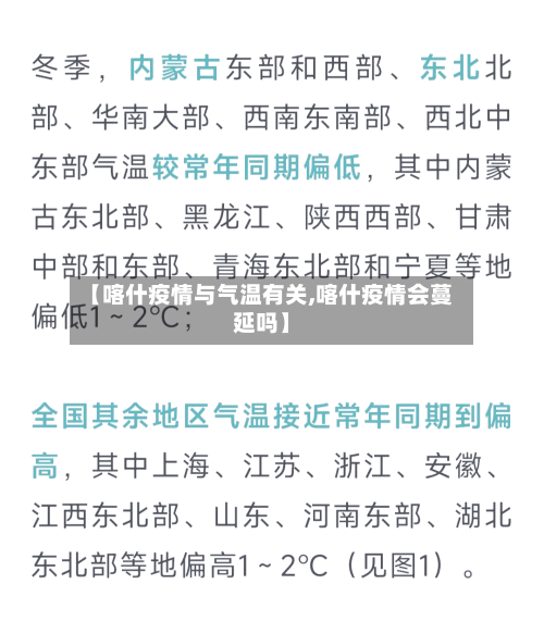 【喀什疫情与气温有关,喀什疫情会蔓延吗】-第2张图片