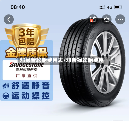 邓绿普轮胎费用表/邓普禄轮胎费用-第1张图片