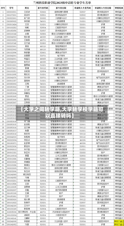 【大学之间转学籍,大学转学校学籍可以直接转吗】-第2张图片