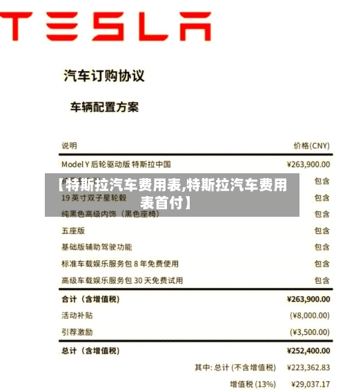 【特斯拉汽车费用表,特斯拉汽车费用表首付】-第2张图片