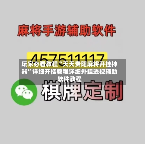玩家必看教程“天天贵阳麻将开挂神器	”详细开挂教程详细外挂透视辅助软件教程-第1张图片