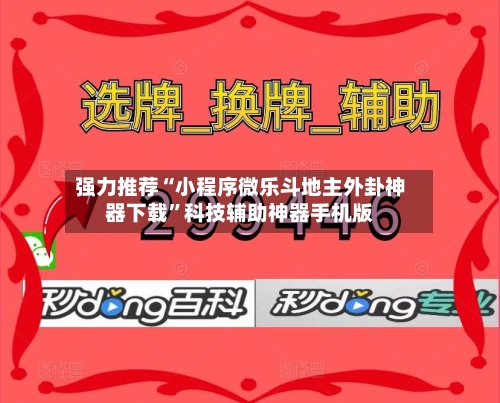 强力推荐“小程序微乐斗地主外卦神器下载”科技辅助神器手机版-第3张图片