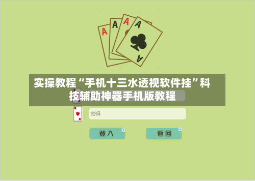 实操教程“手机十三水透视软件挂	”科技辅助神器手机版教程-第2张图片