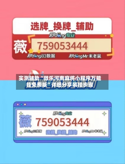 实测辅助“微乐河南麻将小程序万能挂免费版”详细分享装挂步骤-第3张图片