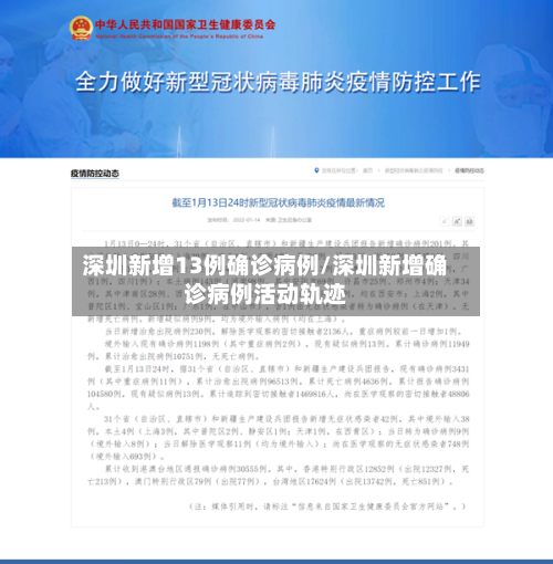 深圳新增13例确诊病例/深圳新增确诊病例活动轨迹-第1张图片
