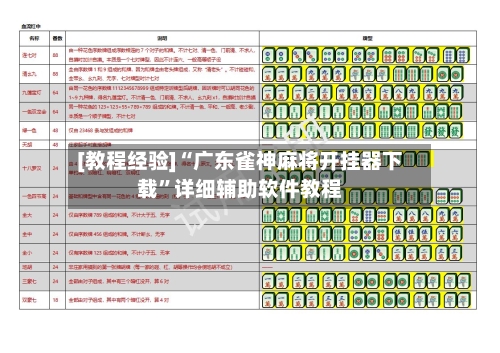 [教程经验]“广东雀神麻将开挂器下载	”详细辅助软件教程-第2张图片