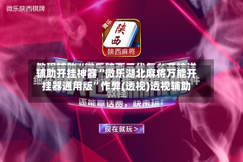 辅助开挂神器“微乐湖北麻将万能开挂器通用版”作弊(透视)透视辅助-第3张图片