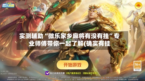 实测辅助“微乐家乡麻将有没有挂”专业师傅带你一起了解(确实有挂-第3张图片