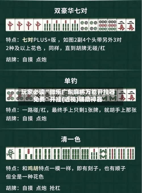 玩家必读“微乐广东麻将万能开挂器免费”开挂(透视)辅助神器-第2张图片