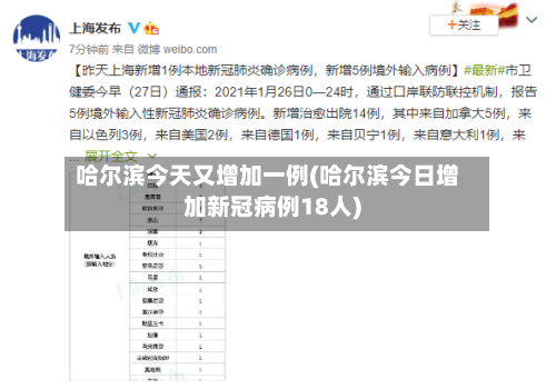 哈尔滨今天又增加一例(哈尔滨今日增加新冠病例18人)-第3张图片