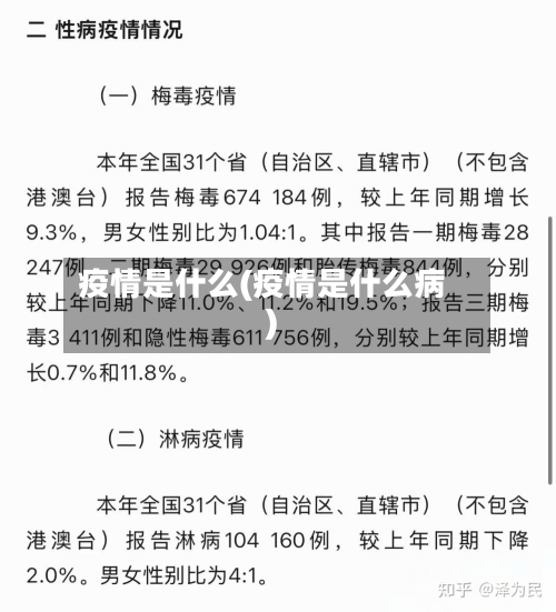 疫情是什么(疫情是什么病)-第1张图片