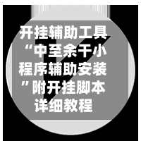 开挂辅助工具“中至余干小程序辅助安装”附开挂脚本详细教程-第3张图片