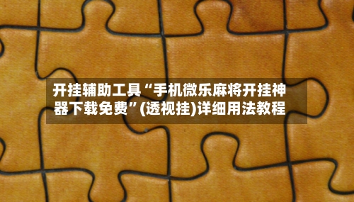开挂辅助工具“手机微乐麻将开挂神器下载免费”(透视挂)详细用法教程-第1张图片