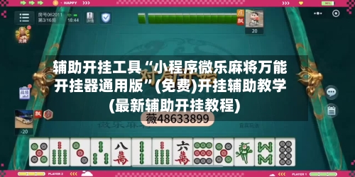 辅助开挂工具“小程序微乐麻将万能开挂器通用版”(免费)开挂辅助教学(最新辅助开挂教程)-第3张图片
