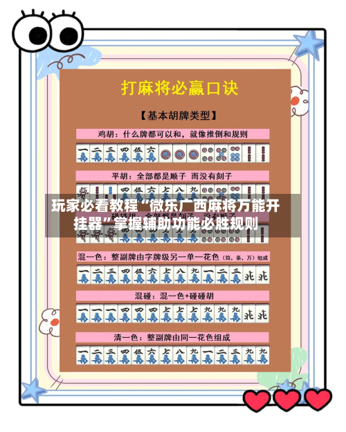 玩家必看教程“微乐广西麻将万能开挂器	”掌握辅助功能必胜规则-第3张图片