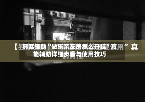 真实辅助“微乐亲友房怎么开挂”万能辅助详细步骤与使用技巧-第3张图片
