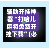 辅助开挂神器“打哈儿麻将免费开挂下载”(必备工具)辅助教学-第2张图片