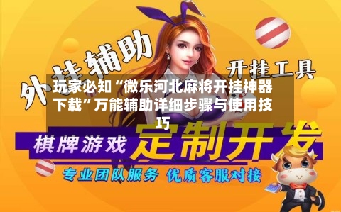 玩家必知“微乐河北麻将开挂神器下载”万能辅助详细步骤与使用技巧-第3张图片
