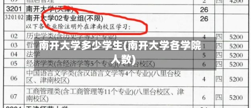 南开大学多少学生(南开大学各学院人数)-第2张图片