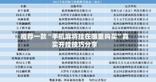 推荐一款“手机麻将挂在哪里购买”真实开挂技巧分享-第3张图片