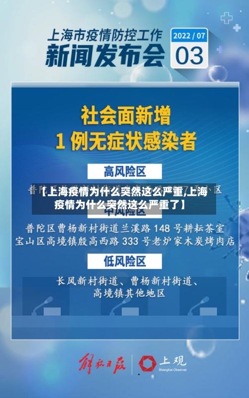 【上海疫情为什么突然这么严重,上海疫情为什么突然这么严重了】-第1张图片