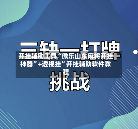 开挂辅助工具“微乐山东麻将开挂神器”+透视挂	”开挂辅助软件教程-第1张图片