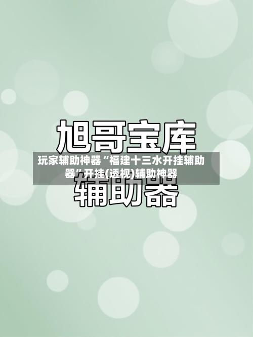 玩家辅助神器“福建十三水开挂辅助器	”开挂(透视)辅助神器-第1张图片