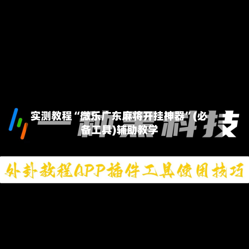 实测教程“微乐广东麻将开挂神器”(必备工具)辅助教学-第2张图片