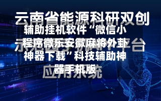 辅助挂机软件“微信小程序微乐安徽麻将外卦神器下载	”科技辅助神器手机版-第2张图片