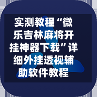 实测教程“微乐吉林麻将开挂神器下载”详细外挂透视辅助软件教程-第2张图片