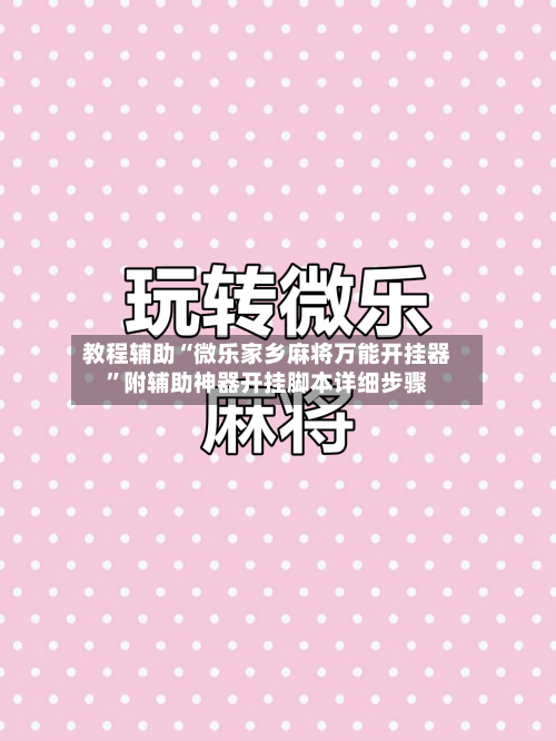 教程辅助“微乐家乡麻将万能开挂器”附辅助神器开挂脚本详细步骤-第3张图片