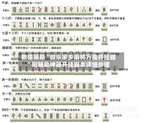 教程辅助“微乐家乡麻将万能开挂器	”附辅助神器开挂脚本详细步骤-第2张图片