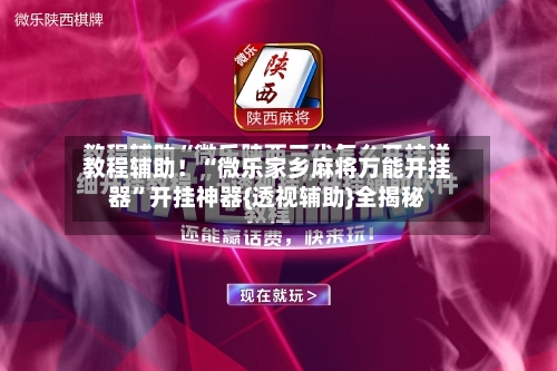 教程辅助！“微乐家乡麻将万能开挂器”开挂神器{透视辅助}全揭秘-第2张图片