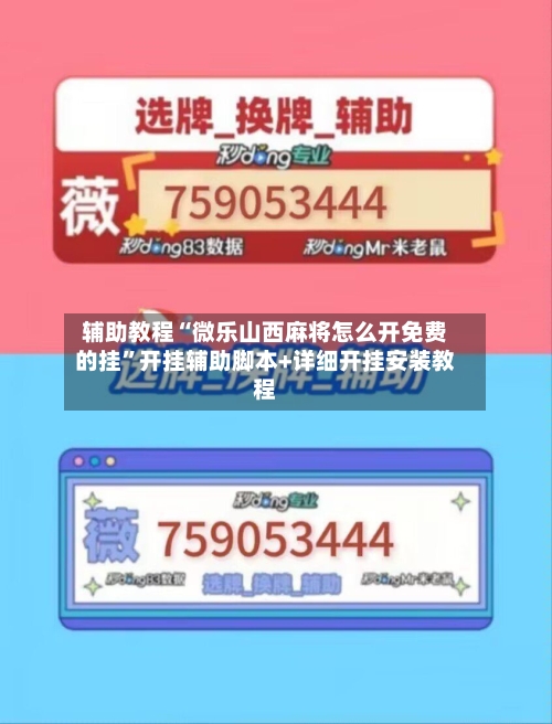 辅助教程“微乐山西麻将怎么开免费的挂”开挂辅助脚本+详细开挂安装教程-第3张图片