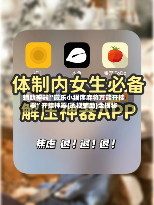 辅助神器“微乐小程序麻将万能开挂器	”开挂神器{透视辅助}全揭秘-第2张图片