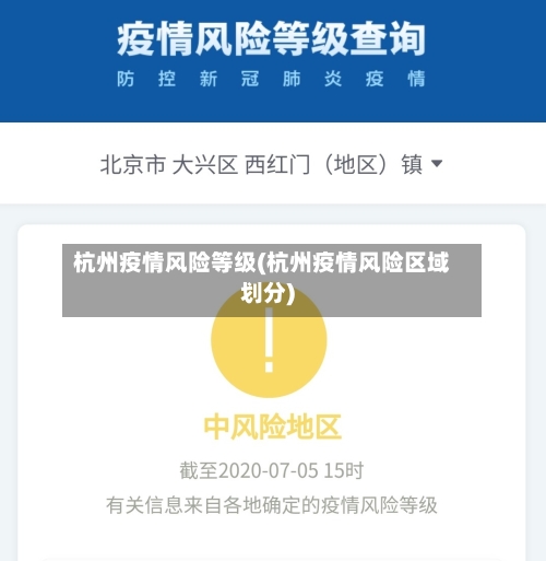 杭州疫情风险等级(杭州疫情风险区域划分)-第1张图片