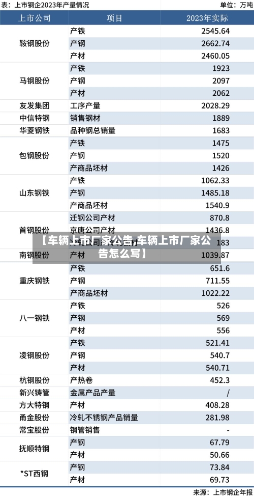 【车辆上市厂家公告,车辆上市厂家公告怎么写】-第2张图片