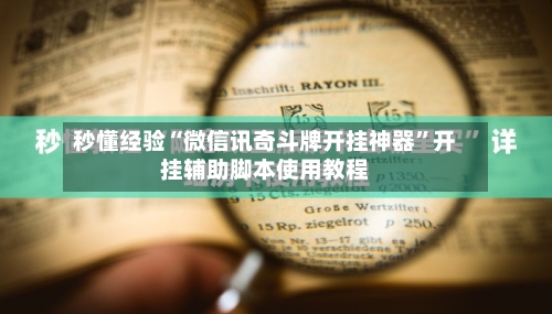 秒懂经验“微信讯奇斗牌开挂神器”开挂辅助脚本使用教程-第3张图片