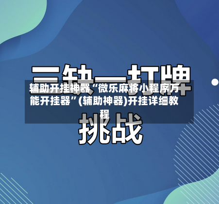 辅助开挂神器“微乐麻将小程序万能开挂器”(辅助神器)开挂详细教程-第2张图片