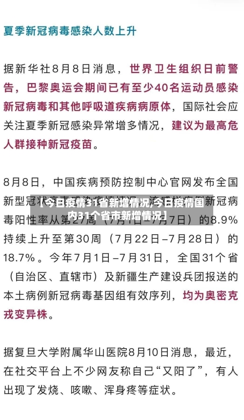 【今日疫情31省新增情况,今日疫情国内31个省市新增情况】-第1张图片