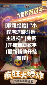 [教程经验]“小程序途游斗地主透视”(免费)开挂辅助教学(最新辅助开挂教程)-第3张图片