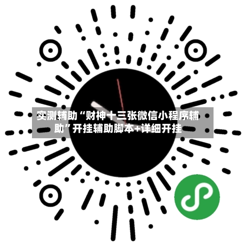 实测辅助“财神十三张微信小程序辅助”开挂辅助脚本+详细开挂-第2张图片