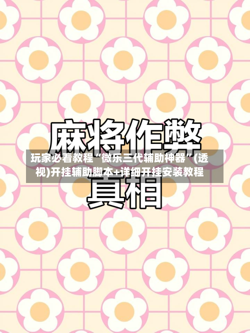 玩家必看教程“微乐三代辅助神器”(透视)开挂辅助脚本+详细开挂安装教程-第2张图片