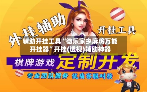 辅助开挂工具“微乐家乡麻将万能开挂器”开挂(透视)辅助神器-第2张图片