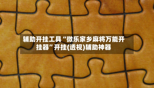 辅助开挂工具“微乐家乡麻将万能开挂器”开挂(透视)辅助神器-第1张图片