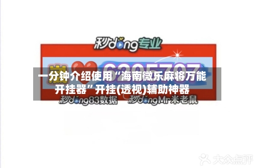 一分钟介绍使用“海南微乐麻将万能开挂器”开挂(透视)辅助神器-第3张图片
