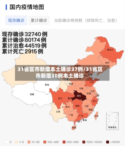 31省区市新增本土确诊37例/31省区市新增30例本土确诊-第1张图片