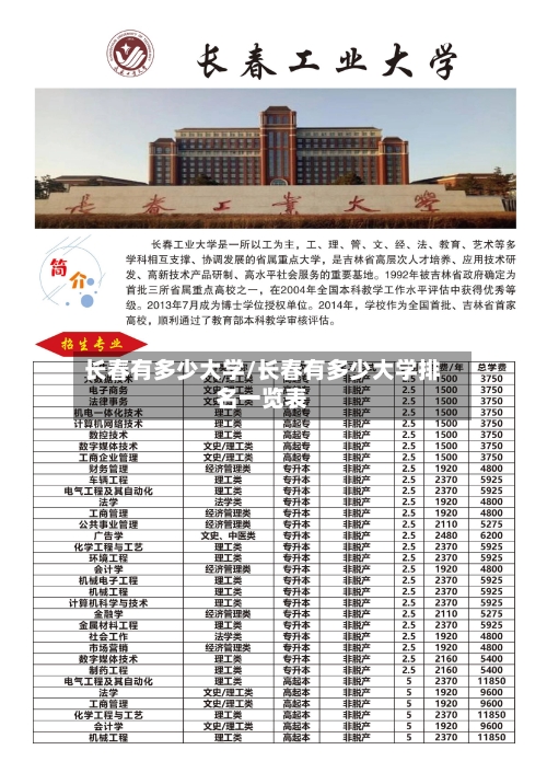 长春有多少大学/长春有多少大学排名一览表-第2张图片