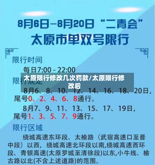 太原限行修改几次罚款/太原限行修改后-第1张图片